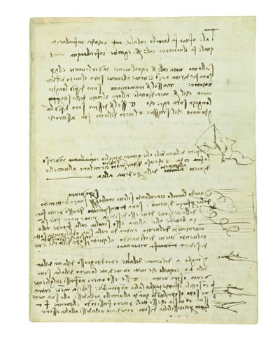 Codex on the Flight of Birds, Folio 10 Recto by Leonardo da Vinci